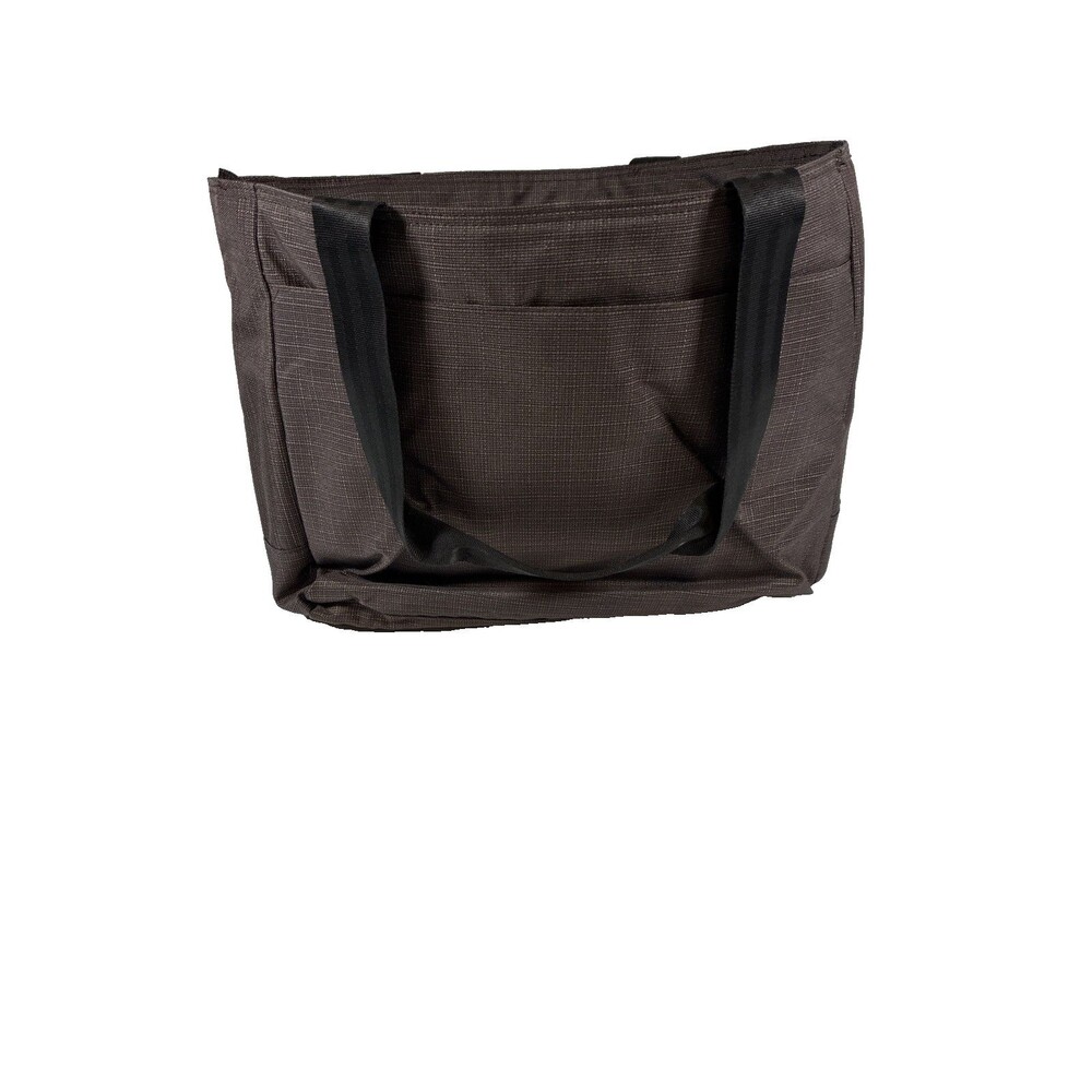 Port Authority Brown Laptop Tote Bag 3 Compartment Organizer Shoulder Bag 11x12